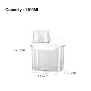 Liquid detergent dispenser Laundry organizer can storage sealed Airtight container multiple specifications measuring lid