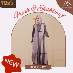 BAJU CANTIK WANITA GAMIS JUMBO DAILY OUTFIT NIBRAS FARRAH ROSE BROWN / BAJU GAMIS JUMBO SIZE WANITA REMAJA FRESH YOUNGER & ELEGAN
