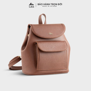 Balo Lata (Thời trang nữ nắp gập tiện lợi cỡ trung - Balo da BAL79)
