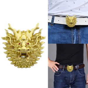 Vintage Dragon Belt Buckle for Jeans Pants Waist Belt Alloy Clasp Buckle for Teens Boys Men Universal Cowboy Belt Buckle