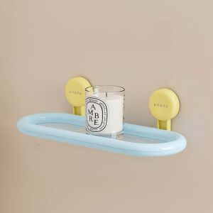 ZG285 ฟรี Punch ชั้นเก็บของแบบถ้วยดูด ระบายน้ำได้  ชั้นเก็บของแขวนผนัง สร้างสรรค์และสร้างสรรค์ ทนทานต่อการใช้งาน อุปกรณ์อาบน้ำออแกไนเซอร์ อุปกรณ์เสริมในห้องน้ำ