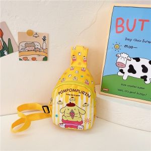 Sanrio Cartoon Kuromi Shoulder Bag for Kids Cute Anime Character Pochacco Cinnamoroll Crossbody Bag for Student Boys Girls