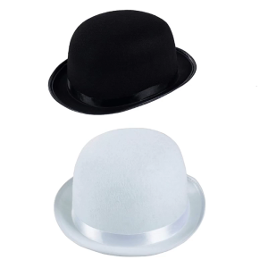 Black/White Derby Hat Carnivals Magician Hat Gentleman Hat Party Costume Accessories One Size Fits Most Adult Teens