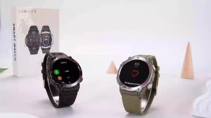 (HD1)LAXASFIT Outdoor Sports Smart Watch for Men with HD Screen Flashlight Health Monitoring and Bluetooth Call for Android and iOS LAXASFIT Jam Tangan Pintar Sukan Luar Lelaki Skrin HD Lampu Suluh Pemantauan Kesihatan Kadar Jantung Panggi