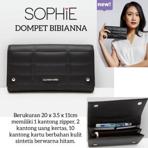 Dompet Pesta Kondangan Mewah Kartu dan Uang Warna Hitam Best Seller Sophie Martin Paris Bibianna Katalog Terbaru 2025 Eksclusive/ Dompet Souvenir/ Dompet Koin Simpel Viral