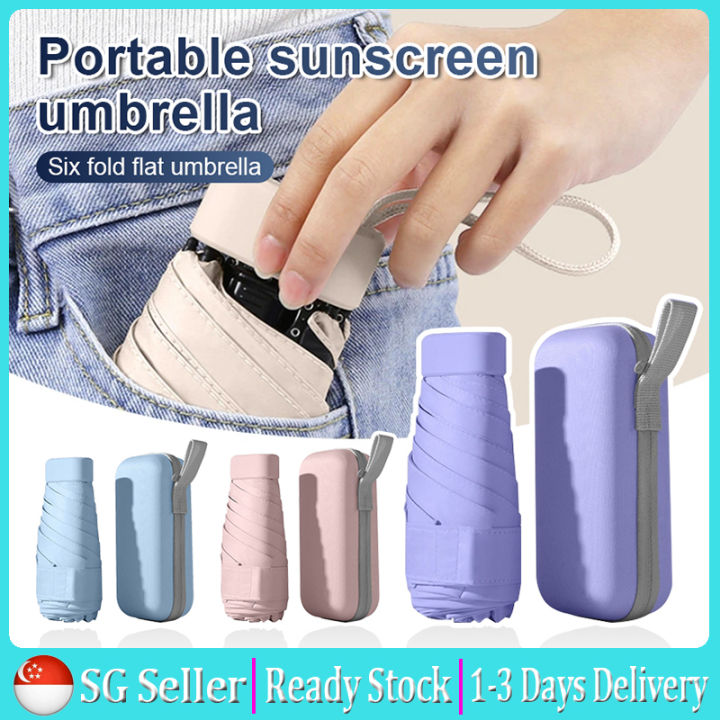 [23 Days Delivery] DualUse Mini Umbrella AntiUltraviolet Sunshade