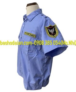 Áo bảo vệ ngắn tay nẹp bo gấu kèm logo vai và ngực
