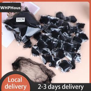 [COD] 💖💖💖Ship within 24 hours 50Pcs Hair Net Black Elastic Bundle Hair Invisible Hairnet Mesh Bun Hair Net 30 50 60CM Hair Accessories