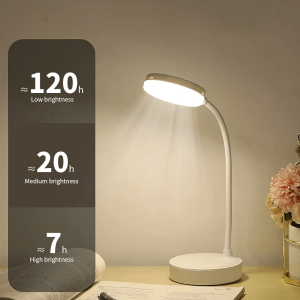 Lampu Belajar LED Aesthetic | Lampu Meja Belajar | Lampu Meja Belajar 360 Derajat | Lampu Meja Belajar LED |Lampu belajar tricolour sentuh 3 warna tempat pulpen Baca Meja Kerja Duduk 2000mAh Lampu Tidur LED Wireless Lamp Fleksibel
