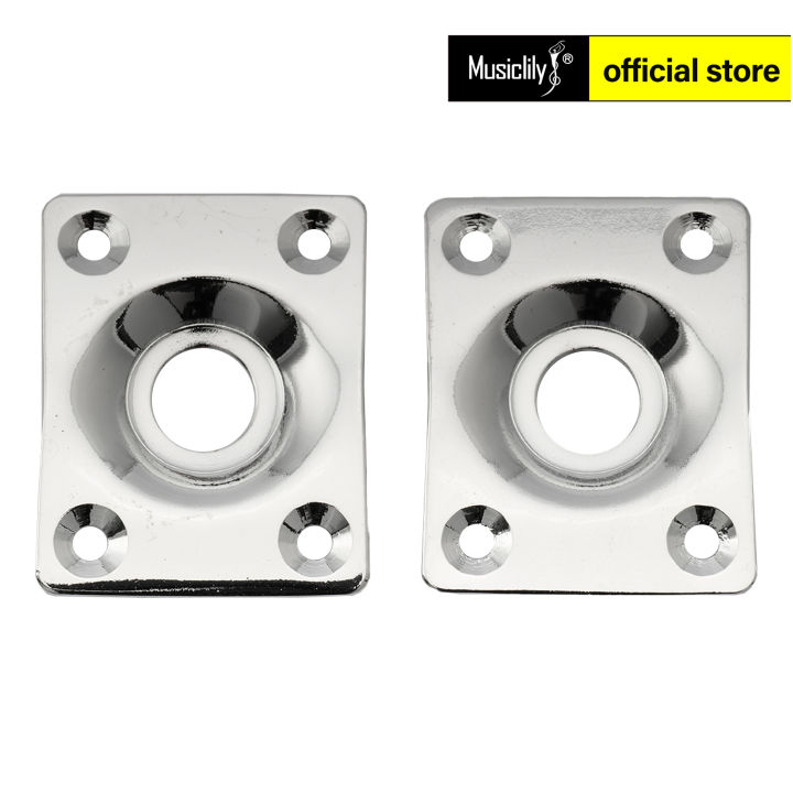 Jack Chitarra Les Paul Jack Per Chitarra Gibson Les Paul - Piattina Quadrata Curva In Metallo Nero, Sostituzione Rapida Jack Quadrato Chitarra Les Paul - Foto 10