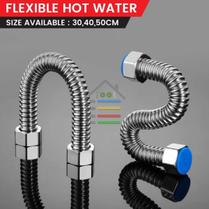 SELANG FLEXIBLE KAKU ANTI KARAT BAHAN STAINLESS PANJANG 40 / 50 / 60 / 80 CM