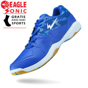 Sepatu Badminton Eagle Sonic Warna Biru Terbaru - Sepatu Bulu Tangkis Eagle Sonic Original
