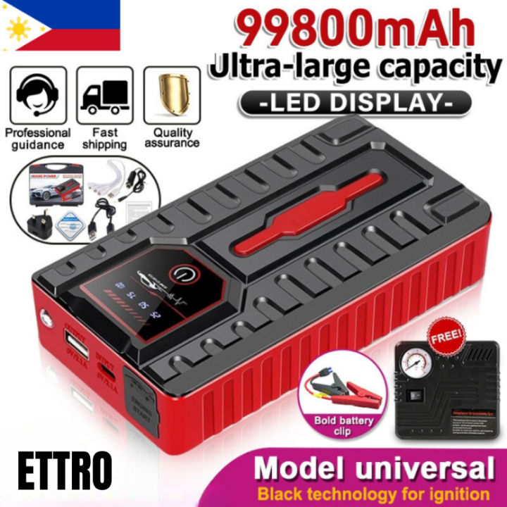 99800mah Car Power Bank Portable Car Powerbank Car Jumper Motorcycle