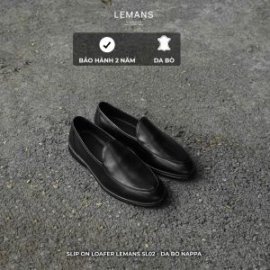 Giày lười Slip on Loafer Lemans SL02.2 - da bò lộn - đế êm chân thiết kế công sở trẻ trung bảo hành 24 tháng