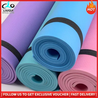 Lixada Tomvorks thảm yoga EVA chống trượt Tập Thể Dục Slim Thảm tập thể dục Pilates Phòng Tập Thể Dục Miếng Đệm (Màu Đen)