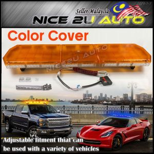 47 Inch LED Rooftop Strobe Light Bar 12V 24V Flashing Kelip Emergency Warning Light for Safety Vehicles Tow Trucks Van Safety Hazard Waterproof