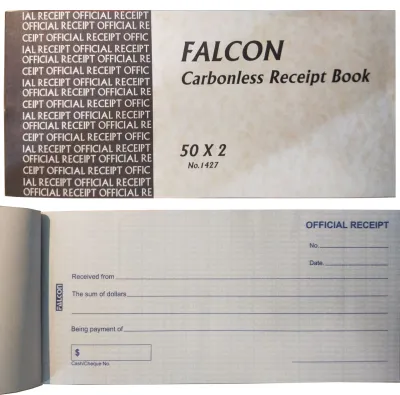 (Bundle of 3) Falcon Carbonless Receipt Book No. 1427