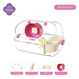 Tail Tale Hamster Crystal Cage Transparent 47*31*27cm
