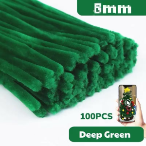 ✅100% Original Yoky 6MM 95-100PCS Colorful Fuzzy Wires Chenille Twisted Sticks Perfect for Diy Craft Art Flower