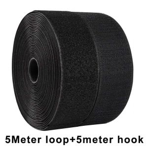 5Meter Sew on Hook and Loop Tape 16/20/25/30/38/50mm Non-Adhesive Fastener Tape Nylon Strips Fabric Interlocking Tape DIY Crafts