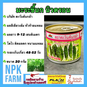 ตะวันต้นกล้า มะระขี้นก นิวตรอน [ ขนาด 20 กรัม ] หมดอายุ12/2569ผลสีเขียวเข้ม ยาว 9-12ซม. ติดผลดก ขายง่าย ทนทานโรคและแมลง ระยะเก็บเกี่ยว 48-52 วัน