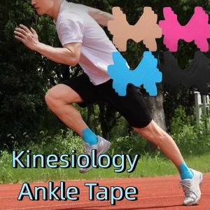 DAN S 5pcs ยืดหยุ่น เทปคิเนซิโอโลยี ระบายอากาศได้ดี ตัดล่วงหน้า เทปพันข้อเท้าสำหรับกีฬา สายรัดกีฬา แบบติดเอง เทปพันกีฬา อาการบาดเจ็บจากการเล่นกีฬา