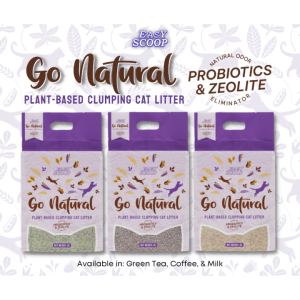 EASY SCOOP GO NATURAL PLANT BASED CLUMPING CAT LITTER WITH ZEOLITE 6L