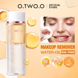 O.TWO.O Makeup Remover Oil-Water Mixture Moisturizing Formula with Vitamin C Alcohol-free Non-irritating Facial Cleanser & Makeup Remover (100mL)