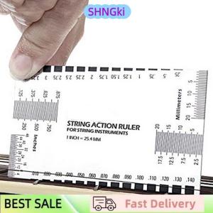 SHNGki Steel String Action Gauge Ruler Guide Setup Measuring Luthier for Guitar Bass