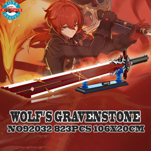 Đồ Chơi Lắp Ráp Mô Hình Kiếm Katana Wolfs Gravestone Của Diluc Ragnvindr Trong Genshin Impact No92032 Với 823+ Chi Tiết
