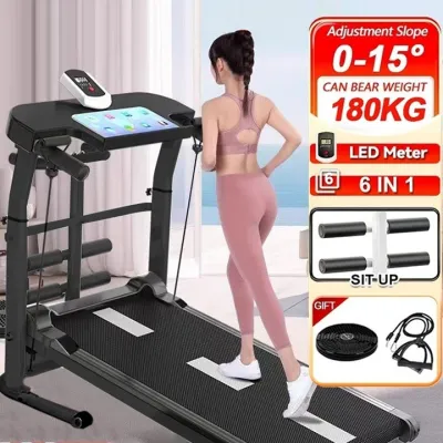 【TOP SALE】Mechanical Treadmill with Bluetooth 16° Adjustable Slope Heart Rate Detection Quiet Shock-Absorbing Running Pad Foldable Home Fitness Treadmill for Walking Jogging and Daily Exercise