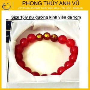 Vòng phong thủy mệnh hỏa tam hợp hợi mão mùi - chất liệu mã não đỏ tự nhiên - size 8 10 12ly cho người mệnh hỏa mệnh thổ - có khai quang điểm nhãn may mắn tài lộc - PHONG THỦY ANH VŨ