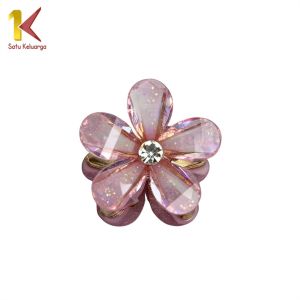 Satu Keluarga Jepit Rambut Poni Kecil C1388 Jepitan Rambut Lucu Wanita Anak Dewasa Jedai Motif Bunga