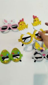 Funslane tiệc phục sinh kính sáng tạo thú vị ăn mặc trứng Thỏ Kính trẻ em tiệc tùng lễ hội đồ cung ứng trang trí