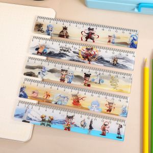 新款哪吒2尺子卡通直尺亚克力可爱中小学生专用直尺学习奖励礼品New Nezha 2 ruler cartoon ruler acrylic cute straight ruler for primary and secondary school students learning reward gift