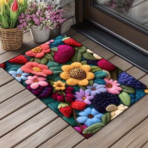 CBHH Non-slip Flower Carpet 3D Flower Soft Door Gasket Creative Irregular Shaped Bathroom Floor Mat Living Room Tea Table Bedside