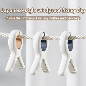 Windproof Clothes Clips Windbreaker Clothespin Convenient Coat Hanger Hook Hanger Fixed Clamp