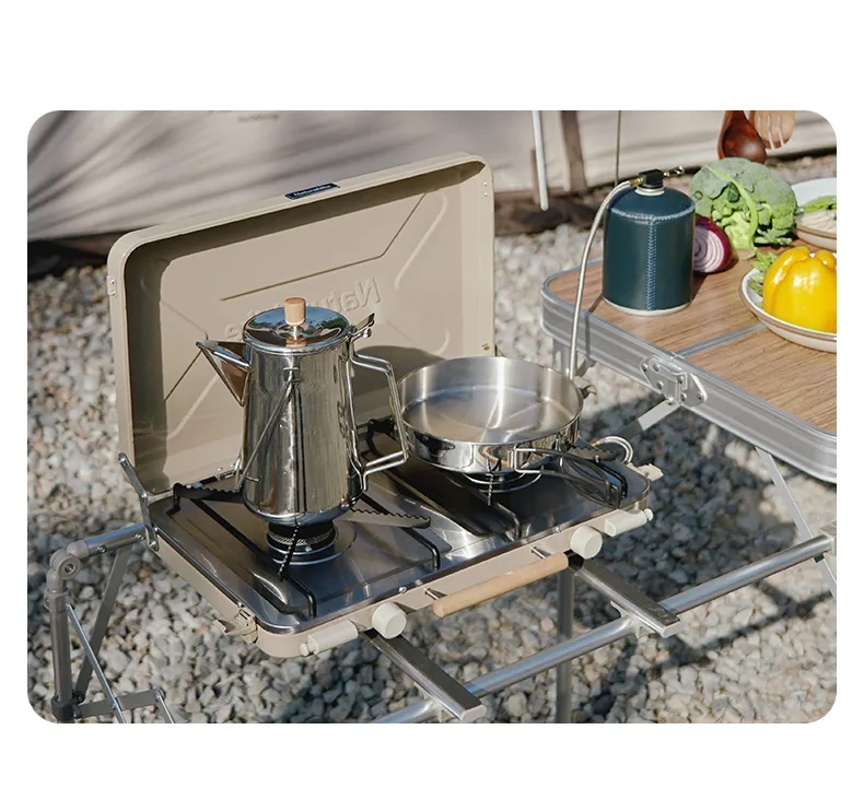 Naturehike Glamping Double Burner Gas Stove Electronic Ignition