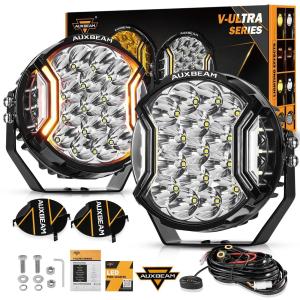 AUXBEAM 1pair 7inch LED Work Light Pods Day Driving Lamps LED Side Shooter Pod Lights 226W for ATV UTV SUV Off Road