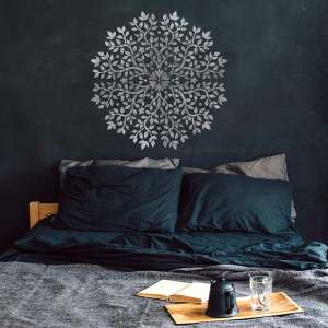 Mandala Stencil Motif 5A Cetakan Dinding Motif Dekorasi Dinding