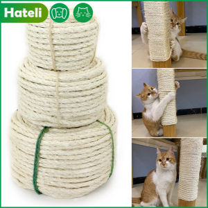 Hateli vải xizan cho mèo Dây Gãi Bài Cây Đồ chơi con mèo Tự Làm Khung leo Thay Thế Dây Bàn Chân Ràng Buộc Sợi Dây Thừng Cho Mèo Mèo Mèo Con Làm Sắc Nét Claw Chiều Dài 10M