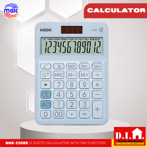 Do It Home MGK-220BE 12 Digits Calculator With Tax Function