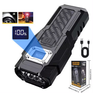 2024 multifunctional LED flashlight high-power COB side light USB rechargeable flashlight outdoor camping emergency searchlight flashlight