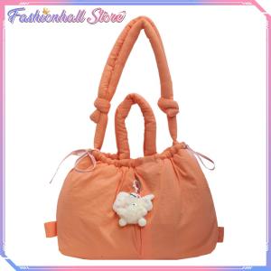 กระเป๋ากระเป๋าถือ Puffy แฟชั่นสำหรับผู้หญิงน้ำหนักเบากระเป๋าสะพายไหล่ทนทานอินเทรนด์กระเป๋าโฮโบความจุมาก