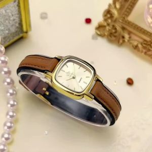 FateLove Womens Watch 100% Original Genuine Waterproof Quartz Watch Simple Dial Leather Strap Elegant Womens Watch