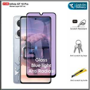 Full Cover Tempered Glass Anti Blue Light For Infinix GT 20 Pro 5G 10 Pro 5G Note 7 Anti Radiasi UV Blue Ray