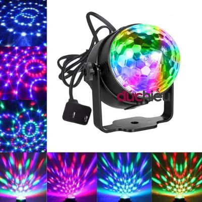 (Đèn chớp theo nhạc)Đèn nháy theo nhạc led cầu 7 màuBóng Đèn trụ xoay mini Đèn cảm ứng nhạc Đèn Led xoay Đèn Led karaoke Đèn Led vũ trường đèn nháy theo nhạc trang trí phòng karaoke đèn nháy cảm biến âm thanhbảo hành 1 năm