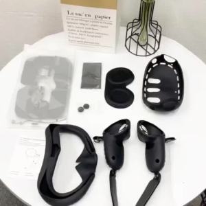 (HD1)For Meta Quest 3 accessory kit silicone case for Oculus Quest 3 includes VR case handle grip cover VR shell case face mask joystick cap. Untuk set aksesori Meta Quest 3 sarung pelindung silikon untuk Oculus Qu