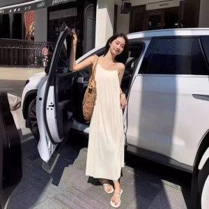 Zebina thanh lịch không tay dây mảnh Đầm maxi cho mùa hè