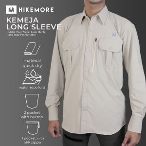 Kemeja Pria Panjang Pendek Quick Dry Outdoor Hikemore Long Sleeve